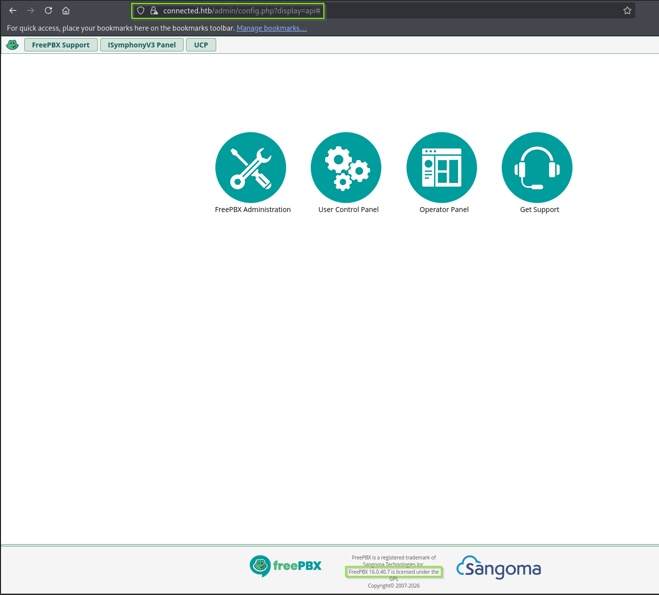 Connected Landing Page